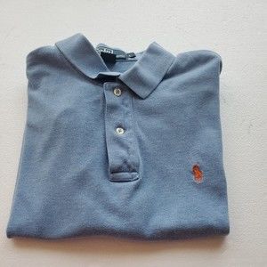 Polo Ralph Lauren Men’s Heather Blue Short Sleeve Cotton Polo Shirt Size Large